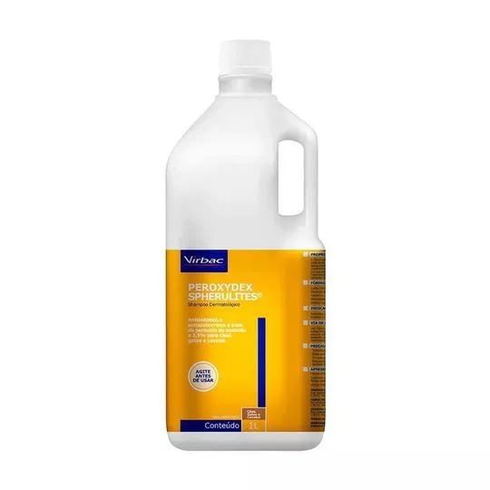 Shampoo Dermatológico Peroxydex Spherulites®- Uso Tópico- 1L- Virbac