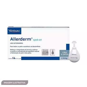 Allerderm® Spot-On<BR>- Uso Tópico<BR>- 6 Pipetas<BR>- Vetline