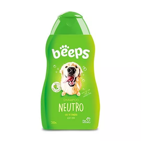 Shampoo Neutro Beeps- Aloe Vera- Uso Tópico- 500ml- Vetline