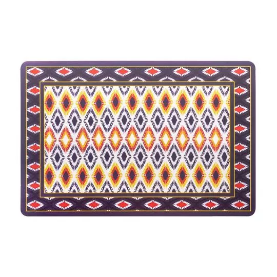 Lugar Americano Ikat- Azul Marinho & Branco- 43,5x28,5cm- Lyor