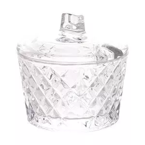 Açucareiro Diamante<BR>- Cristal<BR>- 10xØ10cm<BR>- Lyor