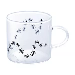 Caneca Bug<BR>- Incolor & Preta<BR>- 125ml<BR>- Lyor