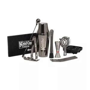 Kit Home Bar Gipsy Ketel One<br /> - Inox & Chumbo<br /> - 17Pçs