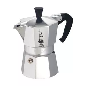 Cafeteira Nuova Moka Express<BR>- Prateada & Preta<BR>- 60ml<BR>- Bialetti