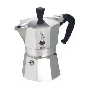 Cafeteira Nuova Moka Express<BR>- Prateada & Preta<BR>- 90ml<BR>- Bialetti