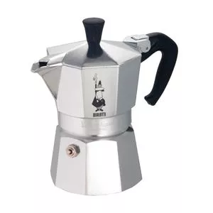 Cafeteira Nuova Moka Express<BR>- Prateada & Preta<BR>- 130ml<BR>- Bialetti