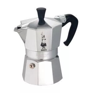 Cafeteira Nuova Moka Express<BR>- Prateada & Preta<BR>- 190ml<BR>- Bialetti