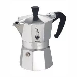 Cafeteira Nuova Moka Express<BR>- Prateada & Preta<BR>- 270ml<BR>- Bialetti