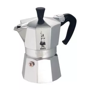 Cafeteira Nuova Moka Express<BR>- Prateada & Preta<BR>- 420ml<BR>- Bialetti