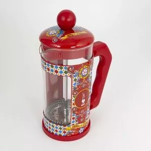 Cafeteira French Press Dolce & Gabbana<BR>- Inox & Vermelha<BR>- 350ml<BR>- Bialetti