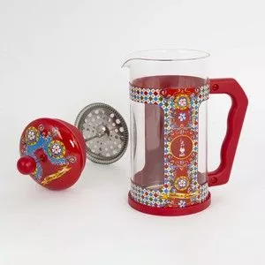 Cafeteira French Press Dolce & Gabbana<BR>- Inox & Vermelha<BR>- 1L<BR>- Bialetti