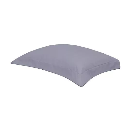 Fronha Basic Percalle Com Abas- Cinza Escuro- 70x50cm- 180 Fios