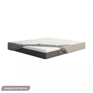 Protetor Para Colchão Queen Size<BR>- Branco & Cinza<BR>- 25x158x198cm<BR>- Emma Colchões