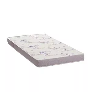 Colchão Solteiro Physical Resistente<BR>- Branco & Lilás<BR>- 12x78x188cm