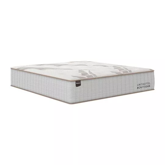 Colchão Queen Size Orthotel Boutique- Off White & Marrom- 40x186x198cm