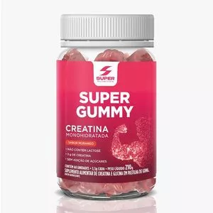 Super Gummy Creatina Monohidratada<BR>- Morango<BR>- 60 Gomas