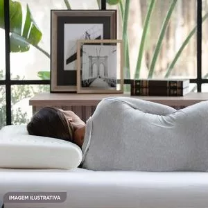 Travesseiro Zen Sleep Pure<br /> - Branco<br /> - 13x60x40cm<br /> - 230 Fios