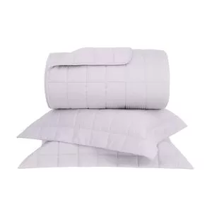 Conjunto De Colcha Damask Stripes King Size<BR>- Cinza Claro<BR>- 3Pçs<BR>- 300 Fios<BR>- Buddemeyer