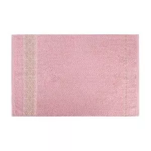 Toalha De Rosto Aslan<BR>- Rosa & Bege<BR>- 50x75cm<BR>- Sultan