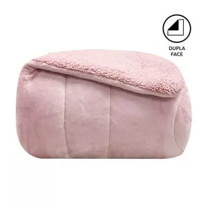 Edredom Sherpa Capetown King Size<BR>- Rosa Claro<BR>- 240x260cm