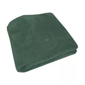 Cobertor Toque De Seda King Size<BR>- Verde Escuro<BR>- 240x260cm