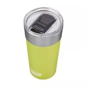 Copo Térmico Com Tampa<BR>- Inox & Verde Limão<BR>- 600ml<BR>- Coleman