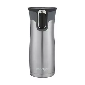 Garrafa Térmica West Loop<BR>- Inox & Cinza<BR>- 473ml<BR>- Contigo