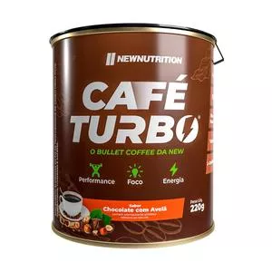 Café Turbo<BR>- Chocolate Com Avelã<BR>- 220g<BR>- New Nutrition