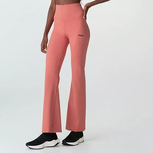 Calça Flare Com Tag- Coral