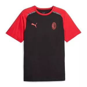 Camiseta AC Milan®<BR>- Preta & Vermelha