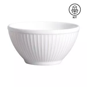 Jogo De Bowls Mezcla<BR>- Branco<BR>- 6Pçs<BR>- 367ml<BR>- Porto Brasil