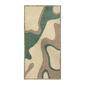 Tapete Herat New<BR>- Verde & Bege<BR>- 100x50cm<BR>- Tapete São Carlos