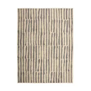 Tapete Herat Export Abstrato<BR>- Bege Claro & Cinza<BR>- 100x50cm<BR>- Tapete São Carlos