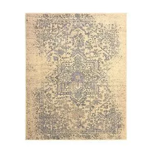 Tapete Herat Export<BR>- Bege Claro & Azul<BR>- 100x50cm