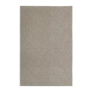 Tapete Bali Formas<BR>- Bege & Off White<BR>- 100x50cm<BR>- Tapete São Carlos