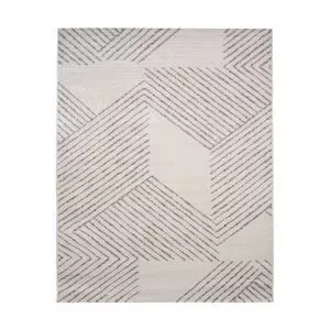 Tapete Dixon<BR>- Off White & Cinza<BR>- 140x100cm<BR>- Edantex