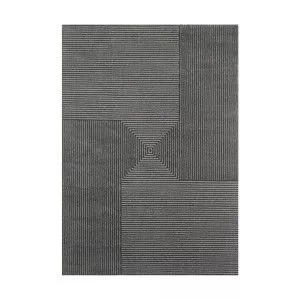 Tapete Dixon<BR>- Preto & Cinza<BR>- 140x100cm