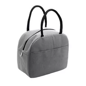 Bolsa Térmica Easy Life<BR>- Cinza & Preta<BR>- 29x25x15cm<BR>- Lyor