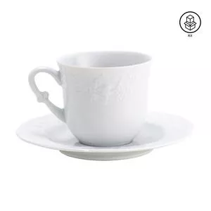 Jogo De Xícaras Para Café Limoges Vendange<BR>- Branco<BR>- 6Pçs<BR>- 100ml<BR>- Wolff