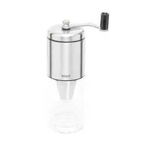 Moedor Manual Para Café<BR>- Inox & Incolor<BR>- 21xØ6,5cm<BR>- Wolff