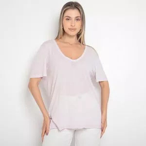 Camiseta Lisa<BR>- Off White