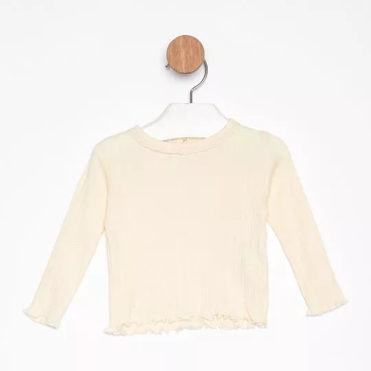 Blusa Texturizada- Bege Claro