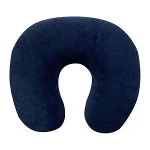 Travesseiro Para Pescoço Relax Trip<BR>- Azul Marinho<BR>- 7x29x39cm