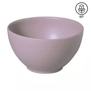 Jogo De Bowls Stoneware<BR>- Marrom Claro<BR>- 6Pçs<BR>- 540ml<BR>- Porto Brasil