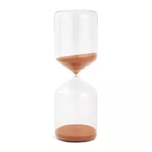 Ampulheta 60 Minutos<BR>- Incolor & Laranja<BR>- 24xØ8cm<BR>- Mart