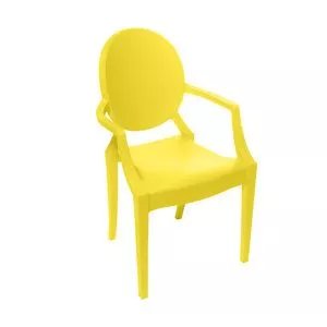 Cadeira Invisible Kids<BR>- Amarela<BR>- 63x34,5x33cm<BR>- Or Design