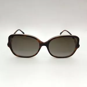 Óculos De Sol Retangular<BR>- Marrom Escuro & Marrom<BR>- Jimmy Choo