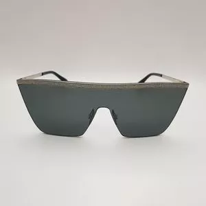 Óculos De Sol Máscara<BR>- Prateado & Preto<BR>- Jimmy Choo