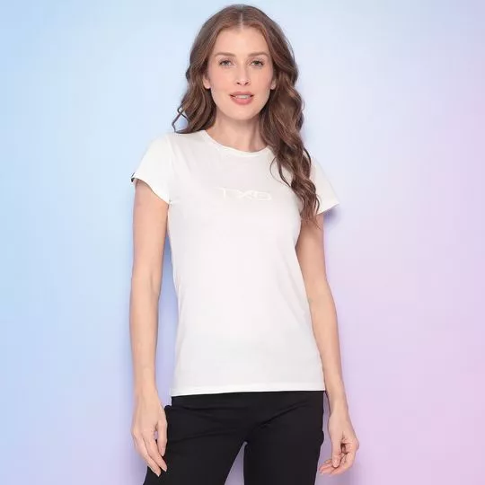 Blusa Com Bordado- Off White