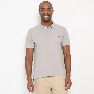 Polo Com Logo<BR>- Cinza